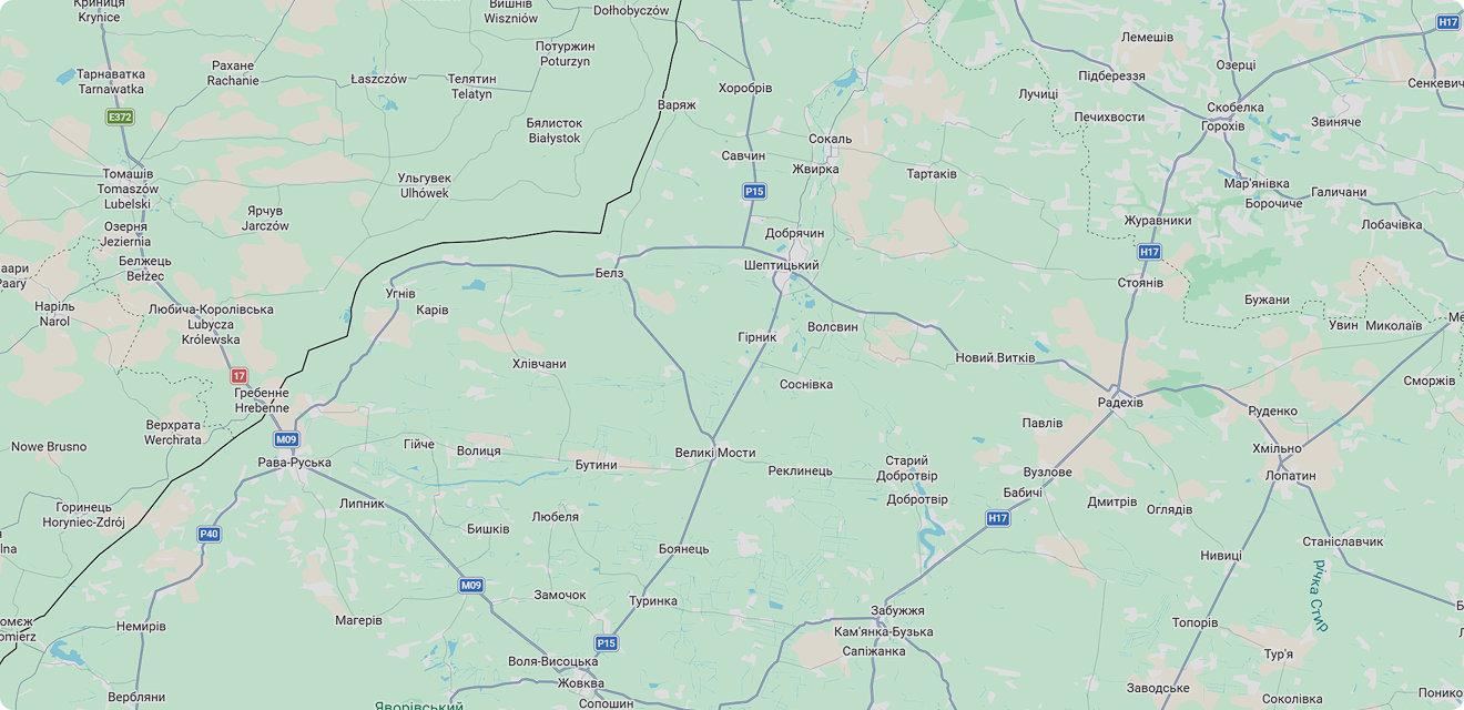 Chervonohrad Industrial Park location map